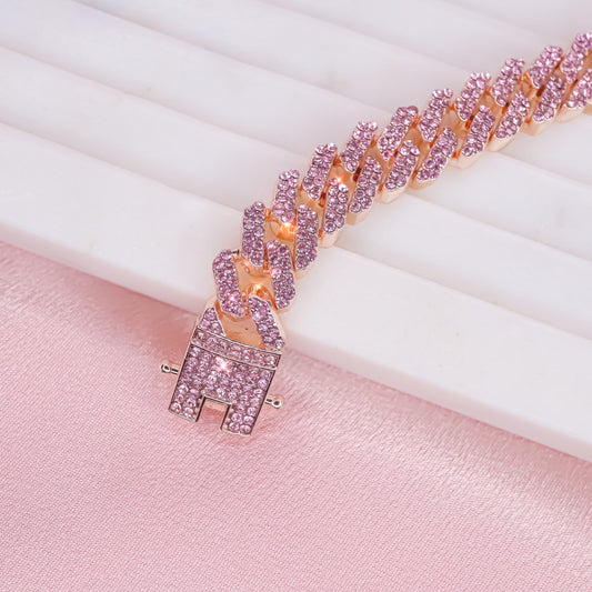 PINK MIAMI CUBAN BRACELET