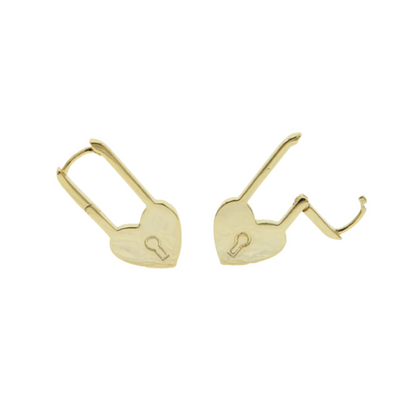 HEART ON LOCK EARRINGS