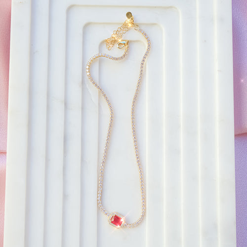 ruby choker, diamond choker, red diamond, ruby red, choker