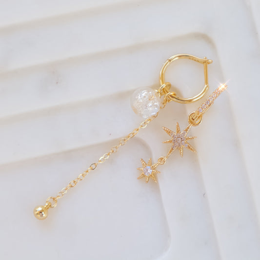 GALAXY CHARM HOOPS