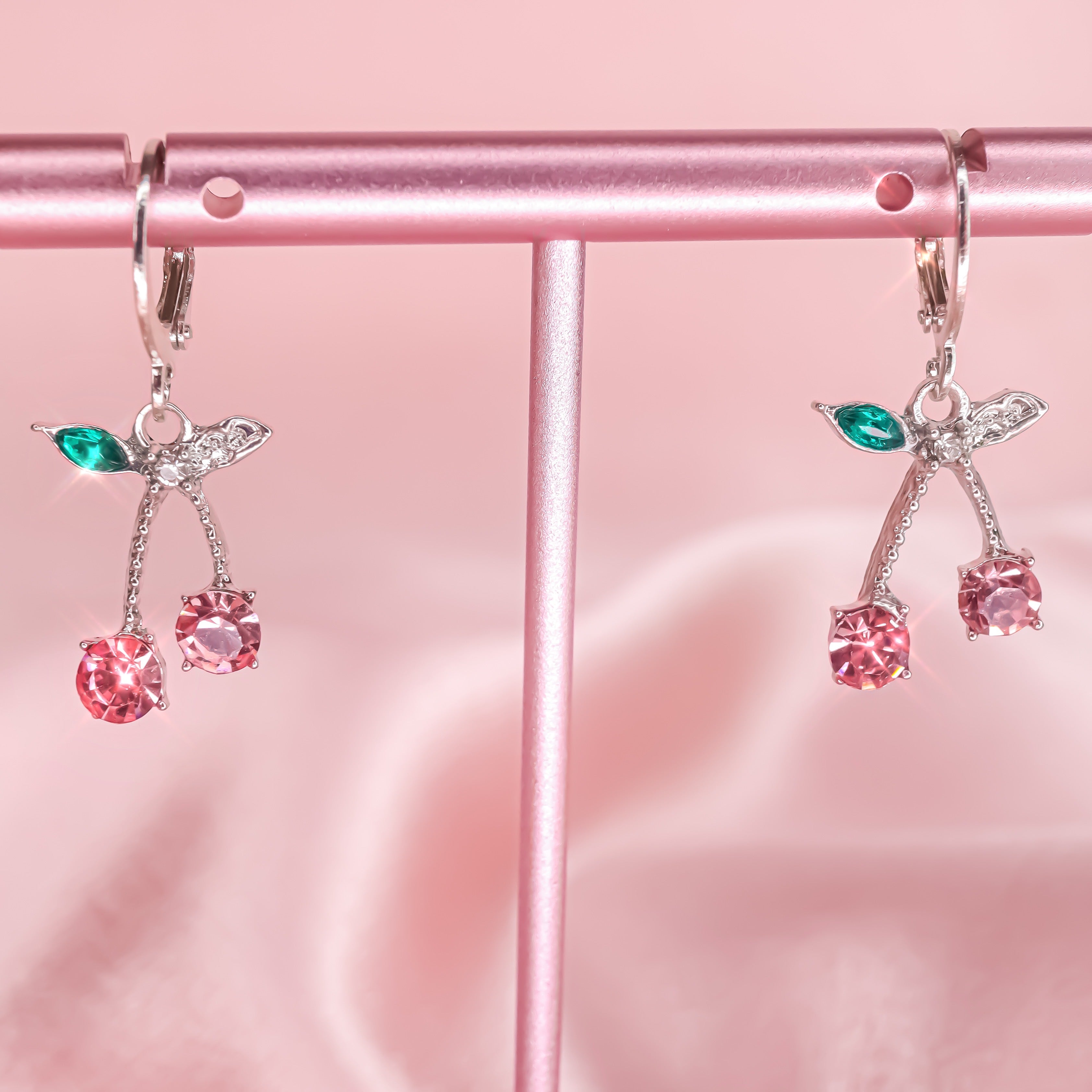 CHERRY BOMB CHARM HOOPS