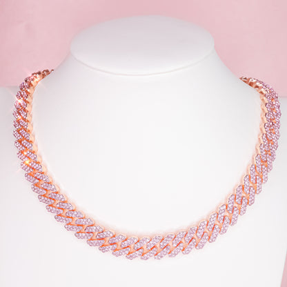 PINK MIAMI CUBAN NECKLACE