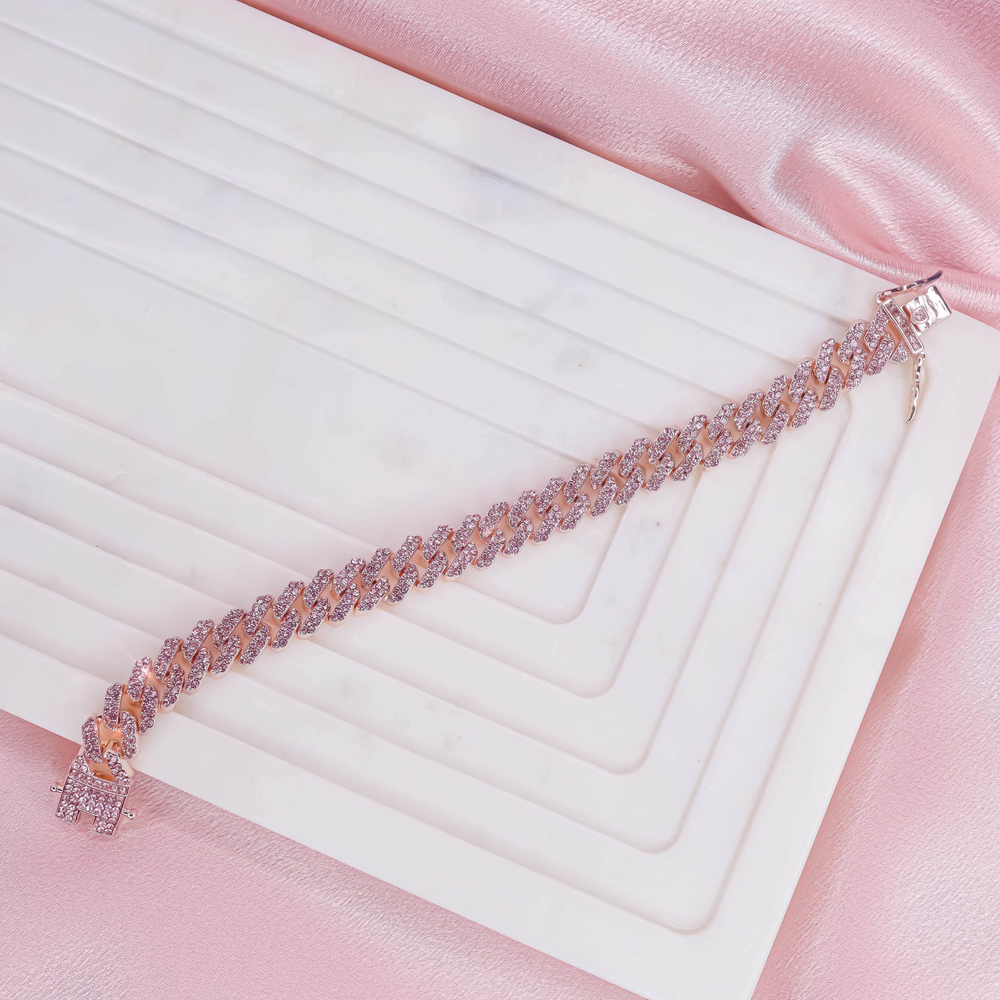 PINK MIAMI CUBAN BRACELET