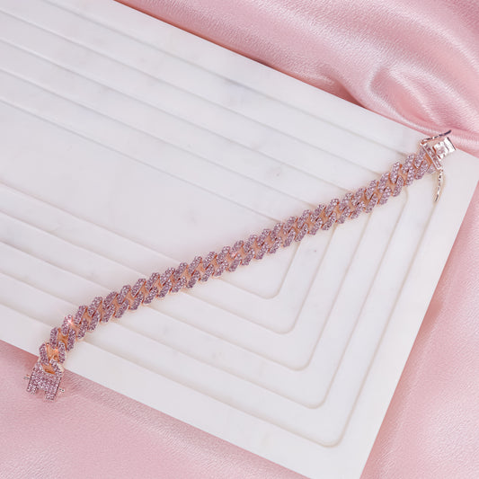 PINK MIAMI CUBAN BRACELET