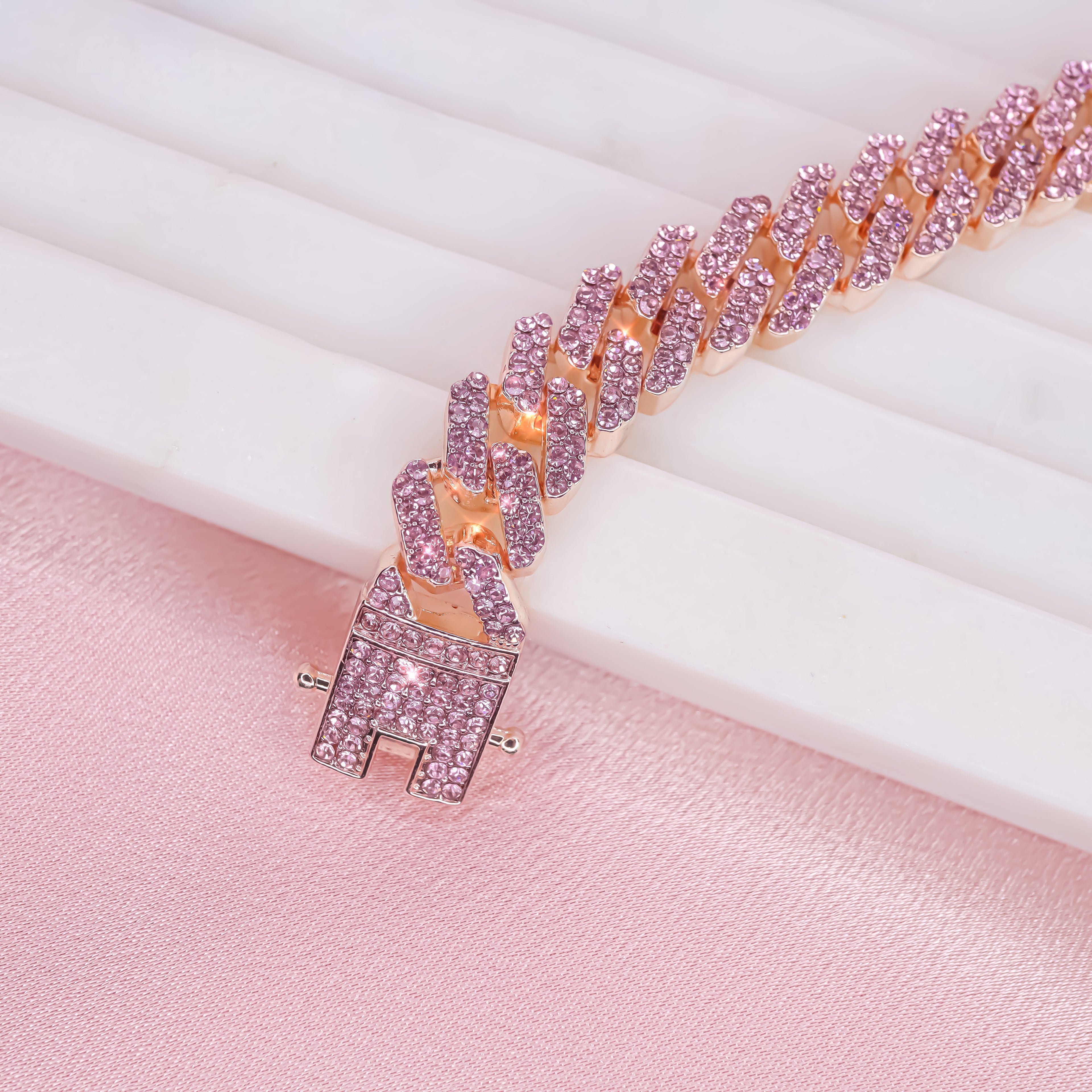 PINK MIAMI CUBAN BRACELET