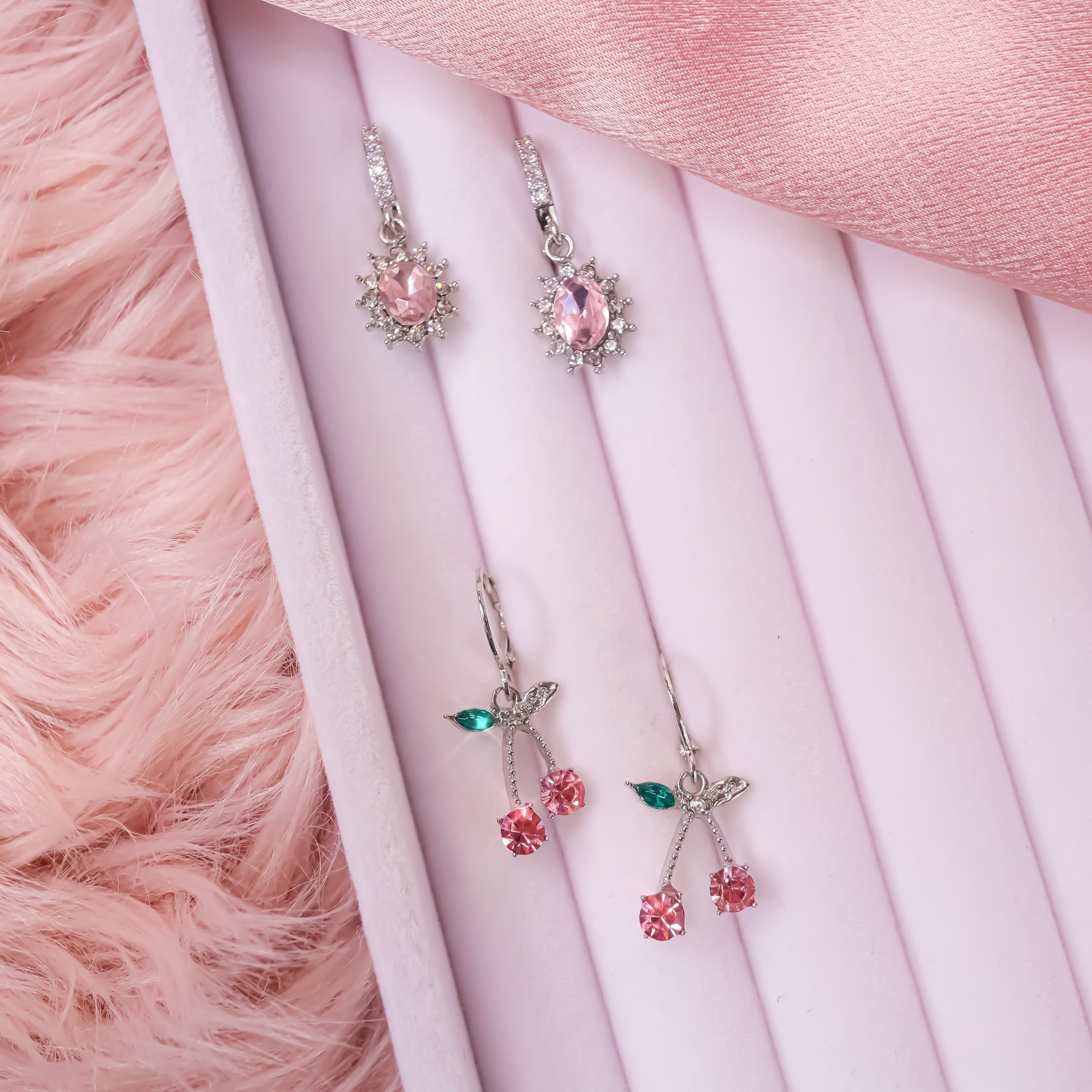 CHERRY BOMB CHARM HOOPS