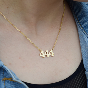 GOLD ANGEL NUMBERS NECKLACE