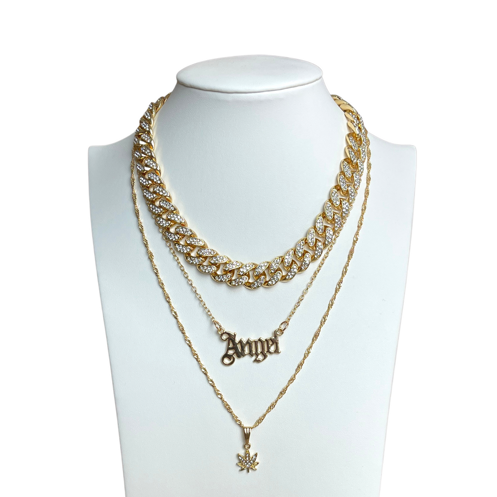 POT ANGEL NECKLACE SET