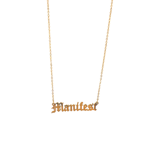 manifest, manifestation, manifest necklace, positivity