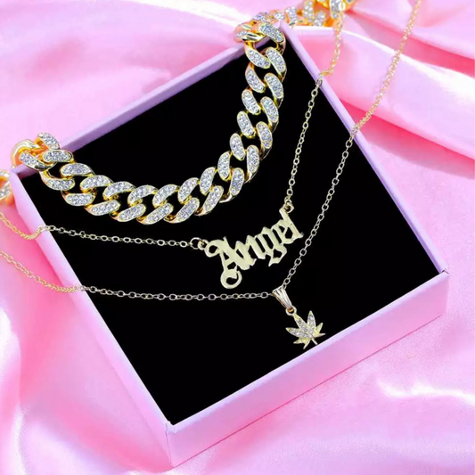POT ANGEL NECKLACE SET
